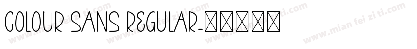 Colour Sans Regular字体转换